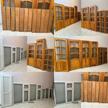 Tavan: 4 eded taxta qapi 1 eded taxta pencere 3 eded plastik pencere 1 eded