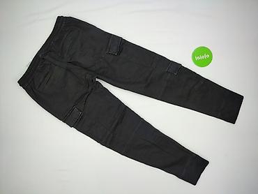 czarne cargo pull and bear: FSBN, Spodnie cargo damskie, rozmiar S — 3