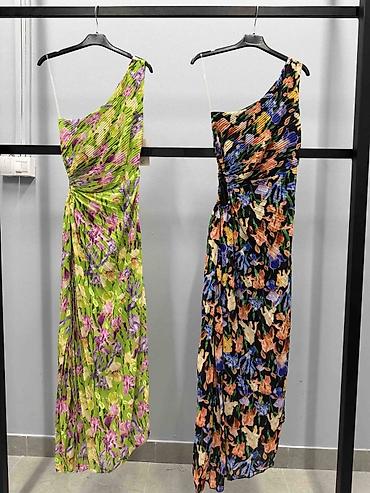 massimo dutti baletanke: Asimetrične plisirane haljine sa jednim ramenom – floralni print 1650 — 1