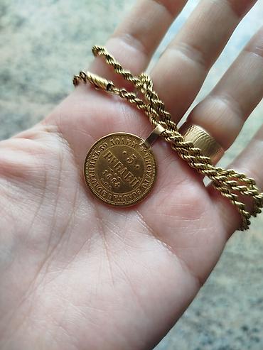 Zərgərlik əşyaları: Kulon, Sarı qızıl, Qaşsız, 6 g — 2