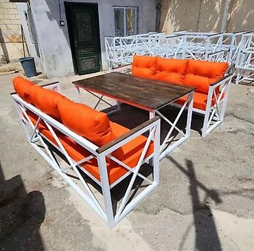 divan səkilləri: Bağ, həyət, veranda və açıq məkanlar üçün müasir üslubda mebel dəsti — 3