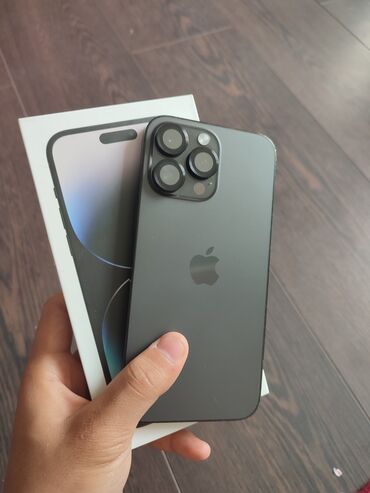 Apple iPhone: IPhone 14 Pro Max, Б/у, 128 ГБ, Black Titanium, Зарядное устройство, Чехол, Кабель, 84 %