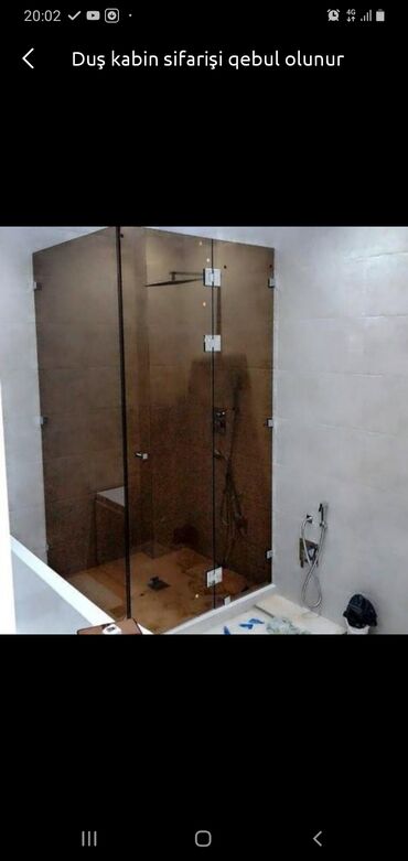 Duş kabinaları, arakəsmələr: Yeni Üstü açıq kabina, Künc üçün, Pulsuz çatdırılma — 29