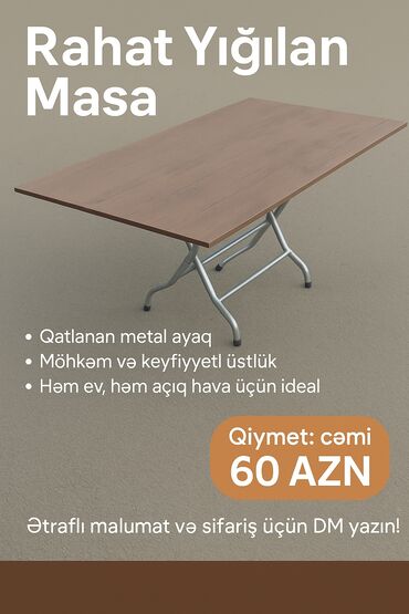 çay masası: Yeni, Qatlanan, Laminat, Dördbucaq masa