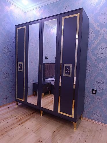 Yeni, 4 qapılı, Güzgülü, Ağ, Açılan, Düz dolab — 3