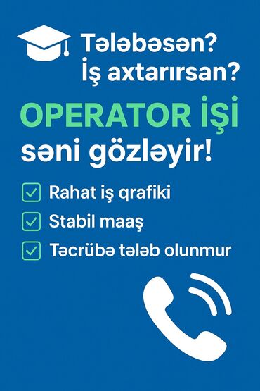 razinde iş axtariram: Marketoloq tələb olunur, Natamam iş günü, İstənilən yaş, Təcrübəsiz