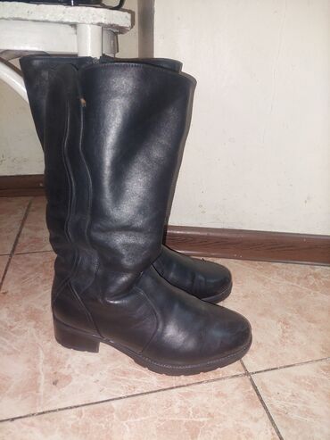 зимние мужские обувь: Сапоги, 39.5, цвет - Черный
