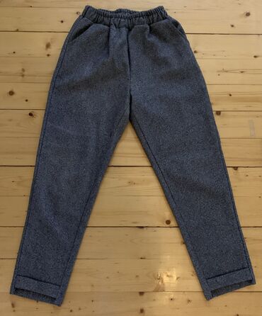 женские утепленные штаны: Брюки S (EU 36), цвет - Серебристый