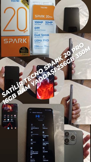 Tecno: Tecno Spark 20 Pro, 256 GB, rəng - Boz, Sensor, Barmaq izi, İki sim kartlı — 11
