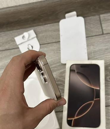 ayfon şekli: IPhone 16 Pro, 256 GB, Desert Titanium, Zəmanət — 6