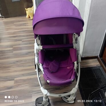 детские коляски германия: Коляска, цвет - Фиолетовый, Б/у