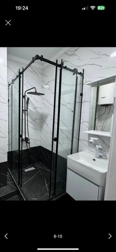 акрил прозрачный: Душевая кабина/ограждение из закалённого стекла ! Только установили