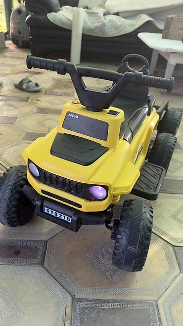rc drift: Детский автомобиль-каталка с прицепом - Яркий жёлтый внедорожный — 1