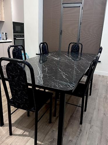 Стол жана отургуч комплекттери: Ашкана үстөлү жана отургуч, Колдонулган, Өзү алып кетүү, түсү - Кара — 5