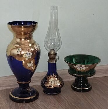 Digər qab-qacaq və mətbəx ləvazimatları: Bagema qablar.az işlenmiş.Guldan,Lanpa,Kanfet qabı 3- bir yerdə 30 — 3