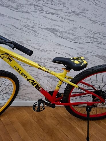 Çaydanlar: Dağ velosipedi – FULL BIKE - Rəng: sarı-qırmızı ombre, sarı detallı