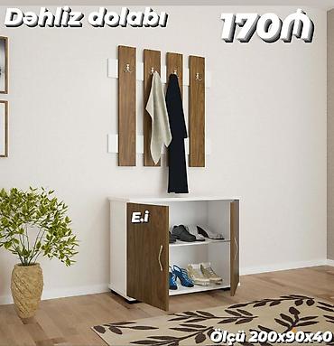 2 qapili dolablar: Dəhliz dolabı – funksional və zərif dizayn - Komplekt: divar asqılı — 1