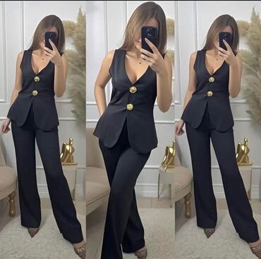 pamučni sako ženski: One size, Polyester, Single-colored, color - Black