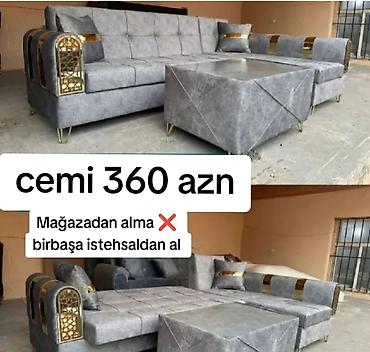 Divan və masa dəstləri: Yeni, Künc divan, Qonaq otağı üçün, Açılan, Azərbaycan — 1