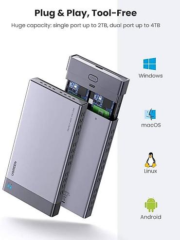 dell notbuk: SSD üçün korpus UGREEN CM299 (70534) USB-C Box to M.2 SATA Ugreen — 2