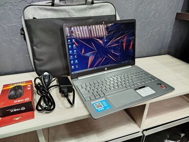 монитор для компьютера: Ноутбук, HP, 16 ГБ ОЗУ, AMD Ryzen 5, 15.6 ", Для работы, учебы, память SSD