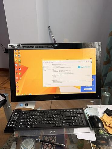 intel atom: Acer Aspire 5600U All-in-One PC - 23 düymlük Full HD ekran, kənarda — 1