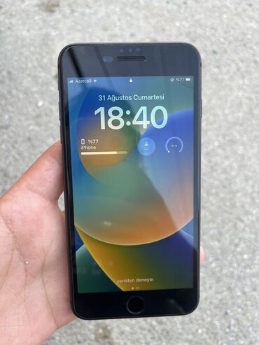 azerbaycanda iphone 8 plus fiyatı: IPhone 8 Plus, 64 GB, Qara, Barmaq izi, Face ID