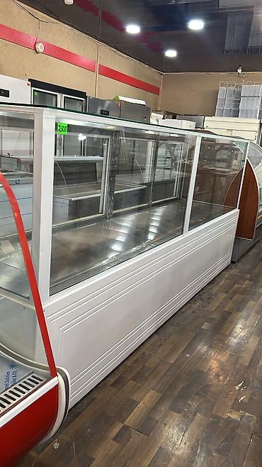 Şüşə vitrinli soyuducu tezgah - Mağaza, market, ət/delikates