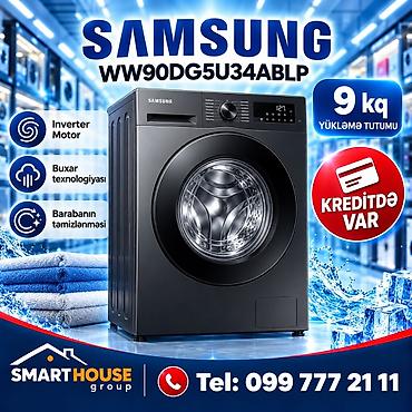 masin dinamiki: Paltaryuyan maşın Samsung, 9 kq, Yeni, Avtomat, Qurutmasız, Kredit var, Ünvandan götürmə, Pulsuz çatdırılma, Rayonlara çatdırılma — 1