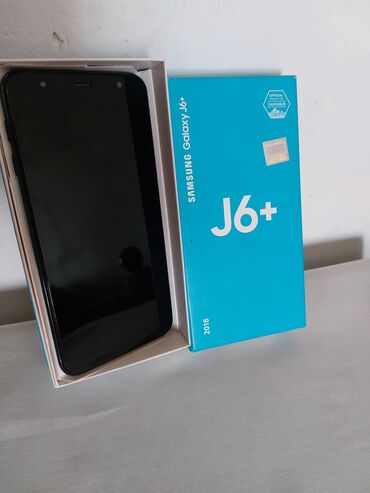 samsung j6: Samsung Galaxy J6 Plus, 32 GB, rəng - Qara, Sensor, Barmaq izi, İki sim kartlı