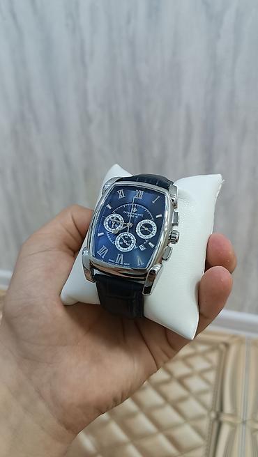 gümüş dəst: Patek Philippe tərzində kişi qol saatı - Korpus: parlaq gümüş rəngli — 1