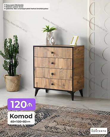 Ev və bağ: Komod – 40×100×80 sm - Material: 18 mm laminat - Rəng seçimi — 1