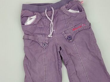 legginsy jeansowe dla dziewczynki: Baby material trousers, 12-18 months, 80-86 cm, condition - Good