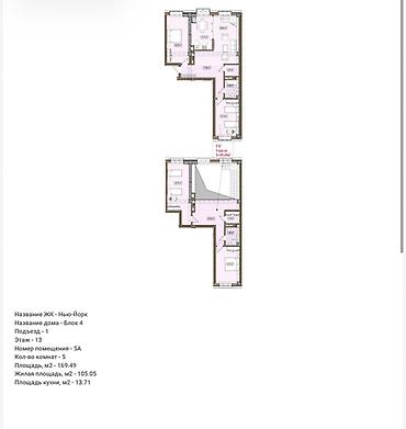 Продажа квартир: 5 комнат, 169 м², 13 этаж — 2