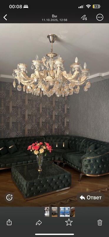 Süni güllər: Çılçıraq, 10 və daha çox lampa
