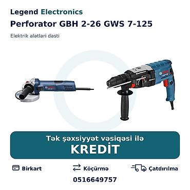 islənmis drel: Elan başlığı: Perforator GBH 2-26 GWS 7-125 Elektrik alətləri dəsti — 1