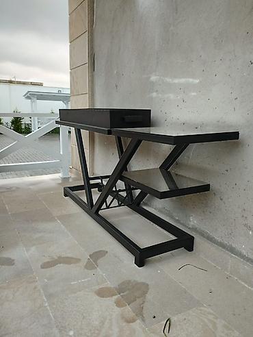 Все для дома и сада: Metall karkaslı barbekü/şamdan üçün servis konsolu - Material: qalın — 3