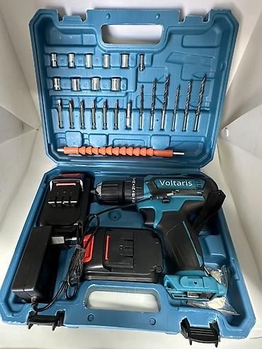шрупы: Аккумуляторная дрель‑шуруповерт Voltaris 21V MAX/XR в комплекте — 1