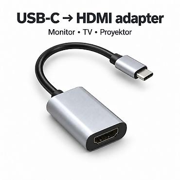 av kabel tv: USB‑C → HDMI adapter - USB‑C çıxışlı noutbuk, planşet və smartfonları — 1