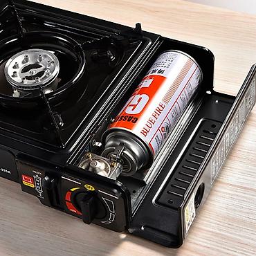 Техника для кухни: Газовая печь, Новый, Настольная, цвет - Черный — 4