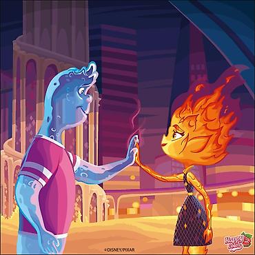 stranger things will: Disney/Pixar Elemental mövzusunda rəsm/poster - Orijinal lisenziyalı — 1