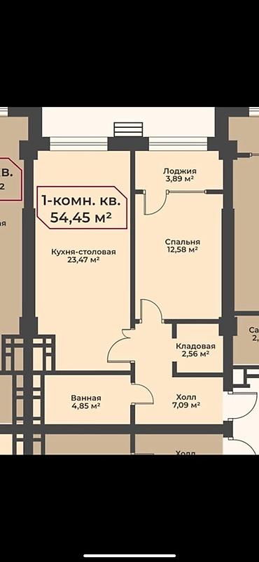 Үй куруучулардан жаңы конуштар: Курулуп жатат, Элитка, 1 бөлмө, 54 м² — 4