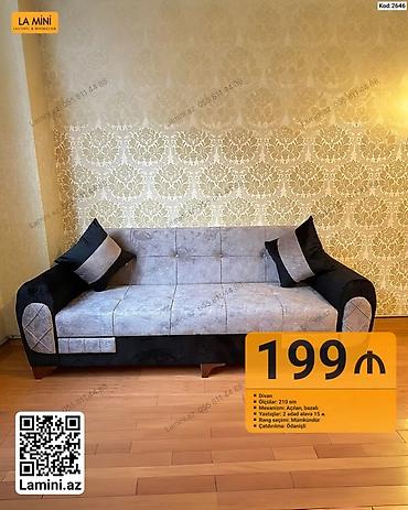 Məhsul: Divan (Kod: 2646) - Ölçü: 210 sm - Mexanizm: Açılan, bazalı