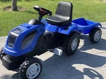 Traktori: Dečiji traktor na pedale sa prikolicom - Pedalni pogon: dete pokreće — 7