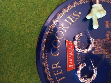 Sırğalar: Gümüş rəngli hörgü naxışlı halqa sırğalar - Model: qalın, burma/hörgü — 5