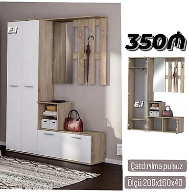 mebel dolablar: Yeni, 2 qapılı, Güzgülü, Ağ, Açılan, Düz dolab — 1