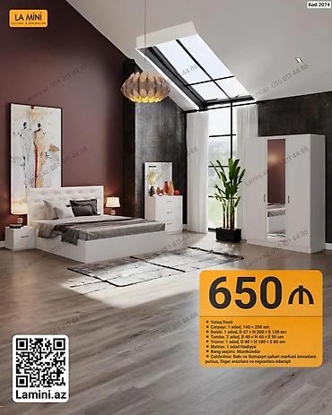 LA MINI – Yataq Dəsti (Kod: 2074) Tərkibi: - Çarpayı: 1 ədəd, 160 × lalafo.az -da LA MINI – Yataq Dəsti (Kod: 2074) Tərkibi: - Çarpayı: 1 ədəd, 160 ×