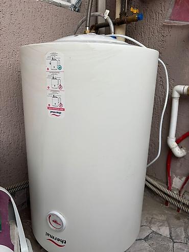 ucuz su cənləri: Thermex elektrik su qızdırıcısı (şaquli, silindrik model) 10 gün — 1