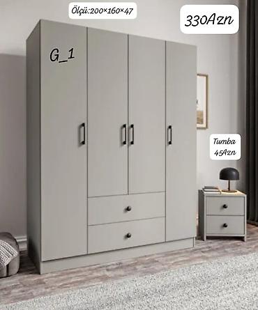 G_1 model dolab və tomba - Ölçü (dolab): 200×160×47 sm - Rəng