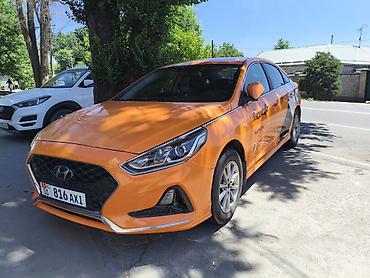 Аренда транспорта: Сдаю Hyundai Sonata под такси, На месяц, | Залог — 1